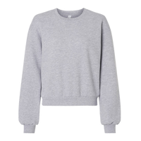 American Apparel Women's ReFlex Fleece Crewneck Sweatshirt, Heather Grey, Front view