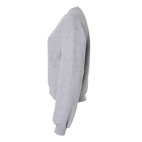 American Apparel Women's ReFlex Fleece Crewneck Sweatshirt, Heather Grey, Left Sleeve view
