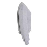 American Apparel Women's ReFlex Fleece Crewneck Sweatshirt, Heather Grey, Right Sleeve view