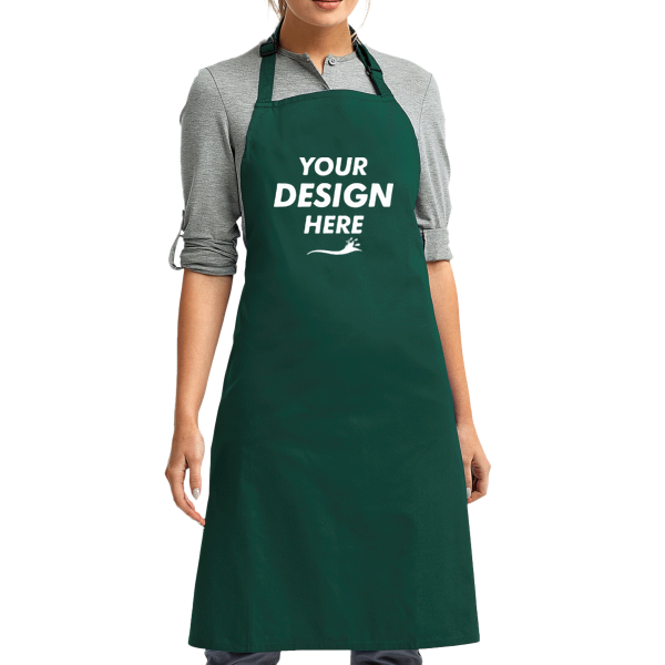 Artisan Collection by Reprime Recycled Bib Apron, Bottle, Front view, Mockup