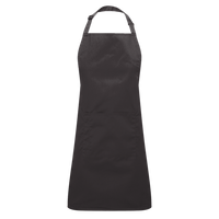 Artisan Collection by Reprime Recycled Pocket Bib Apron, Black Denim, Front view