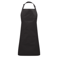 Artisan Collection by Reprime Recycled Pocket Bib Apron, Black, Front view