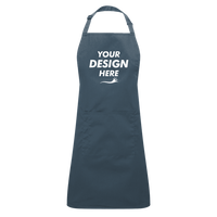 Artisan Collection by Reprime Recycled Pocket Bib Apron, Dark Grey, Front view, Mockup