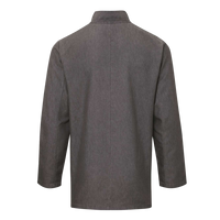 Artisan Collection by Reprime Unisex Denim Chef's Jacket, Grey Denim, Back view