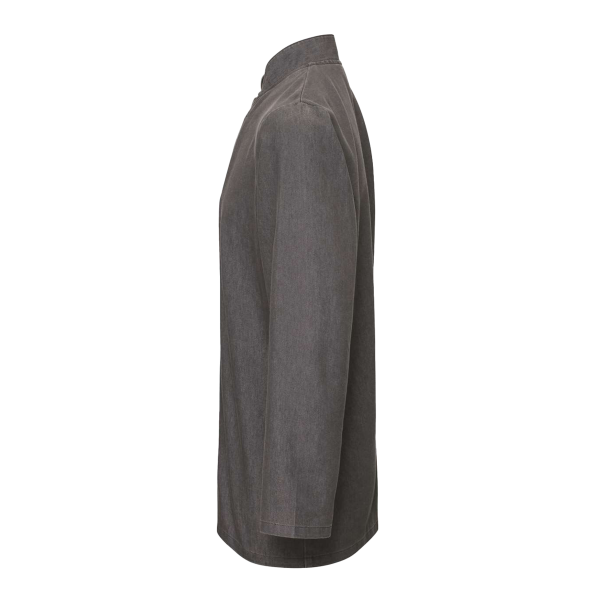 Artisan Collection by Reprime Unisex Denim Chef's Jacket, Grey Denim, Left Sleeve view