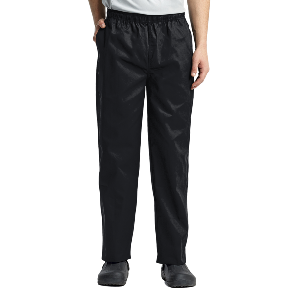 Artisan Collection by Reprime Unisex Essential Chef Pants, Black, Front view