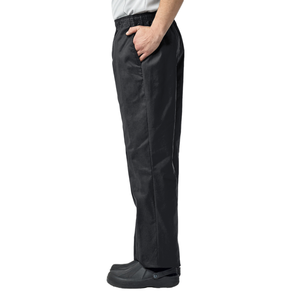 Artisan Collection by Reprime Unisex Essential Chef Pants, Black, Left Side view