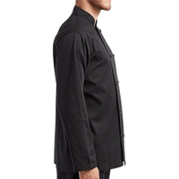 Artisan Collection by Reprime Unisex Recycled Chef Coat, Black, Right Sleeve view
