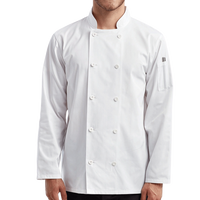 Artisan Collection by Reprime Unisex Recycled Chef Coat, White, Front view
