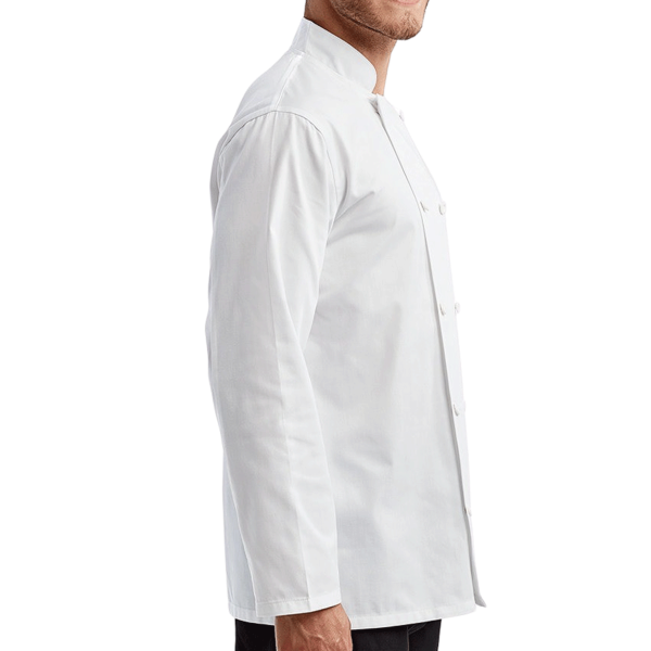 Artisan Collection by Reprime Unisex Recycled Chef Coat, White, Right Sleeve view