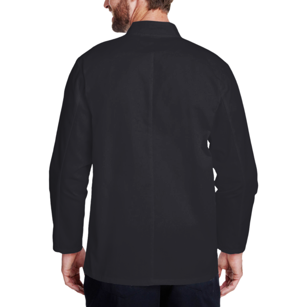 Artisan Collection by Reprime Unisex Ten Studded Front Chef Coat, Black, Back view