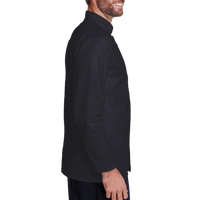 Artisan Collection by Reprime Unisex Ten Studded Front Chef Coat, Black, Right Sleeve view