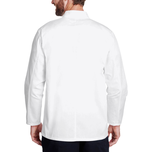 Artisan Collection by Reprime Unisex Ten Studded Front Chef Coat, White, Back view