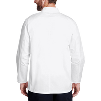 Artisan Collection by Reprime Unisex Ten Studded Front Chef Coat, White, Back view