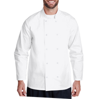 Artisan Collection by Reprime Unisex Ten Studded Front Chef Coat, White, Front view