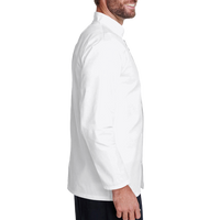 Artisan Collection by Reprime Unisex Ten Studded Front Chef Coat, White, Right Sleeve view