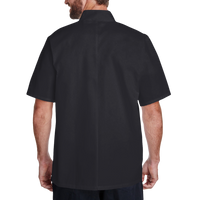 Artisan Collection by Reprime Unisex Ten Studded Front Short Sleeve Chef Coat, Black, Back view