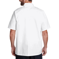 Artisan Collection by Reprime Unisex Ten Studded Front Short Sleeve Chef Coat, White, Back view