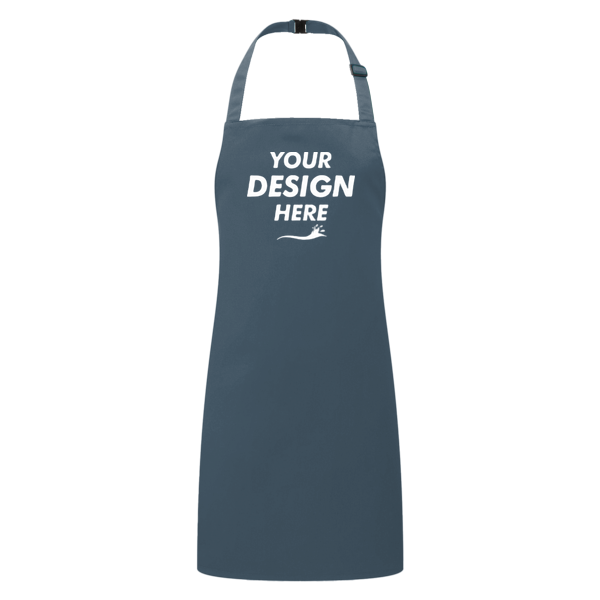 Artisan Collection by Reprime Youth Recycled Apron, Dark Grey, Front view, Mockup