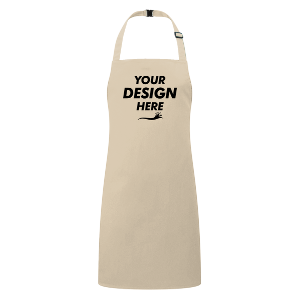 Artisan Collection by Reprime Youth Recycled Apron, Natural, Front view, Mockup