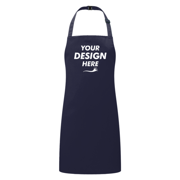 Artisan Collection by Reprime Youth Recycled Apron, Navy, Front view, Mockup