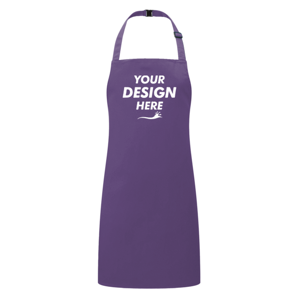 Artisan Collection by Reprime Youth Recycled Apron, Purple, Front view, Mockup