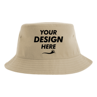 Atlantis Headwear Sustainable Bucket Hat, Khaki, Front view, Mockup
