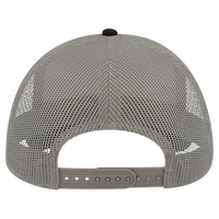Atlantis Headwear Sustainable Canvas Cap, Black / Grey / Grey, Back view