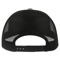 Atlantis Headwear Sustainable Canvas Cap, Grey / Black / Black, Back view