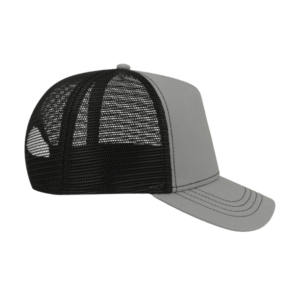 Atlantis Headwear Sustainable Canvas Cap, Grey / Black / Black, Right Side view