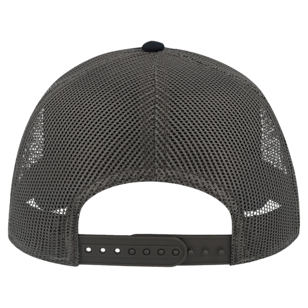 Atlantis Headwear Sustainable Canvas Cap, Navy / Dark Grey / Dark Grey, Back view
