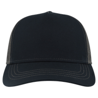 Atlantis Headwear Sustainable Canvas Cap, Navy / Dark Grey / Dark Grey, Front view
