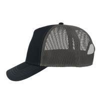 Atlantis Headwear Sustainable Canvas Cap, Navy / Dark Grey / Dark Grey, Left Side view