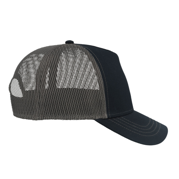 Atlantis Headwear Sustainable Canvas Cap, Navy / Dark Grey / Dark Grey, Right Side view