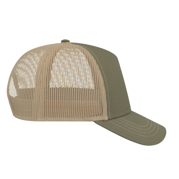 Atlantis Headwear Sustainable Canvas Cap, Olive Green / Khaki / Khaki, Right Side view