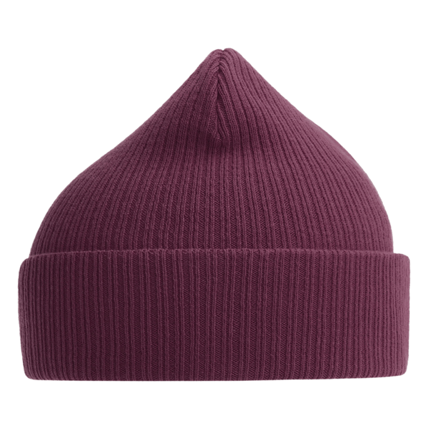 Atlantis Headwear Sustainable Cuffed Beanie, Burgundy, Left Side view