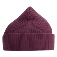 Atlantis Headwear Sustainable Cuffed Beanie, Burgundy, Left Side view