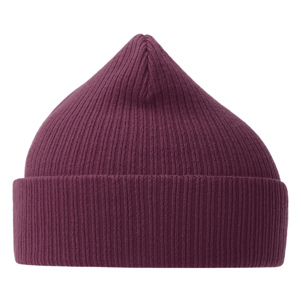 Atlantis Headwear Sustainable Cuffed Beanie, Burgundy, Right Side view