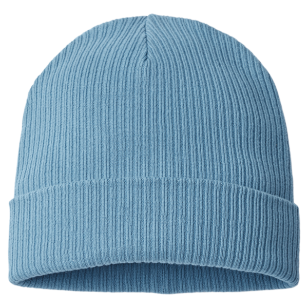 Atlantis Headwear Sustainable Cuffed Beanie, Light Avio Blue, Back view