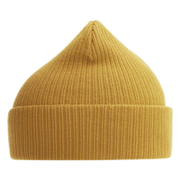 Atlantis Headwear Sustainable Cuffed Beanie, Mustard Yellow, Left Side view