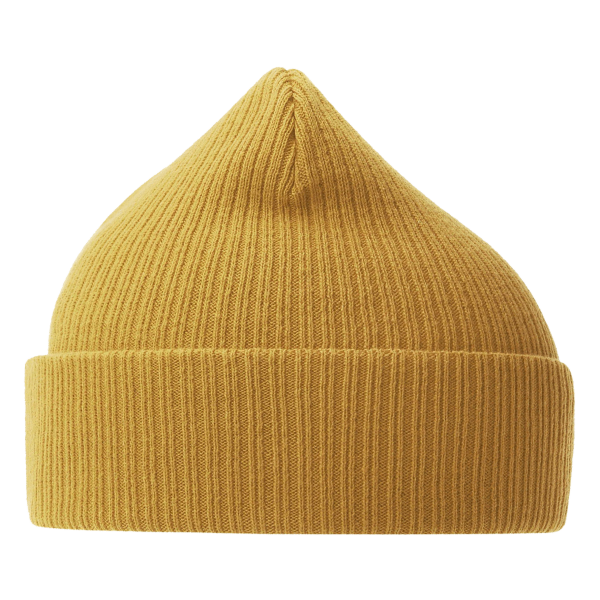 Atlantis Headwear Sustainable Cuffed Beanie, Mustard Yellow, Right Side view