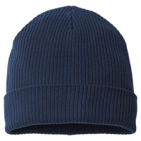 Atlantis Headwear Sustainable Cuffed Beanie, Navy, Front view
