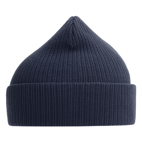Atlantis Headwear Sustainable Cuffed Beanie, Navy, Left Side view