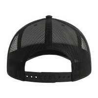 Atlantis Headwear Sustainable Trucker Cap, Black / Black, Back view