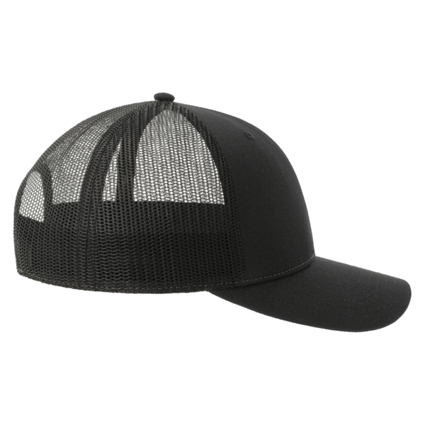 Atlantis Headwear Sustainable Trucker Cap, Black / Black, Right Side view