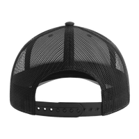 Atlantis Headwear Sustainable Trucker Cap, Dark Grey / Black, Back view