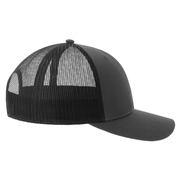 Atlantis Headwear Sustainable Trucker Cap, Dark Grey / Black, Right Side view