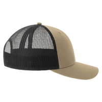 Atlantis Headwear Sustainable Trucker Cap, Khaki / Black, Right Side view