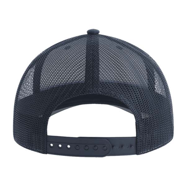 Atlantis Headwear Sustainable Trucker Cap, Navy / Navy, Back view