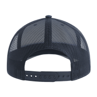 Atlantis Headwear Sustainable Trucker Cap, Navy / Navy, Back view